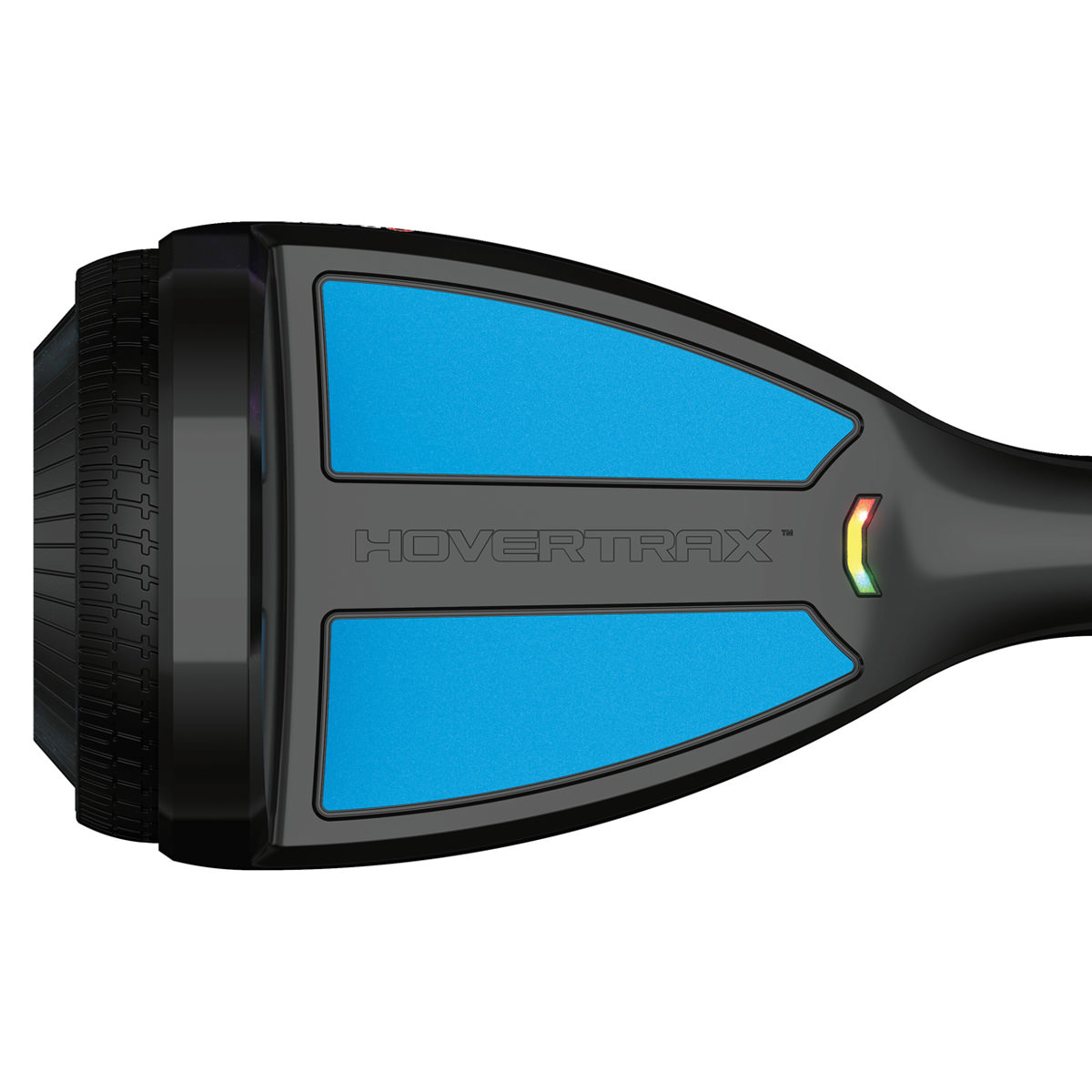 Left pedal top view of the HoverTrax Black Label