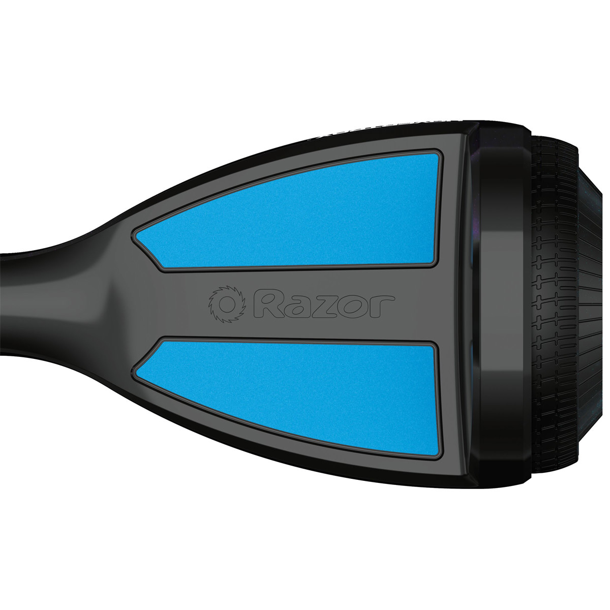 Right pedal top view of the HoverTrax Black Label