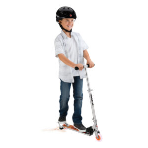 Spark Ultra scooter in orange action